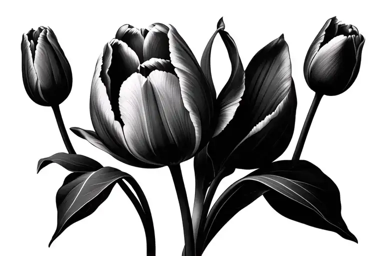 tulip tattoo design idea