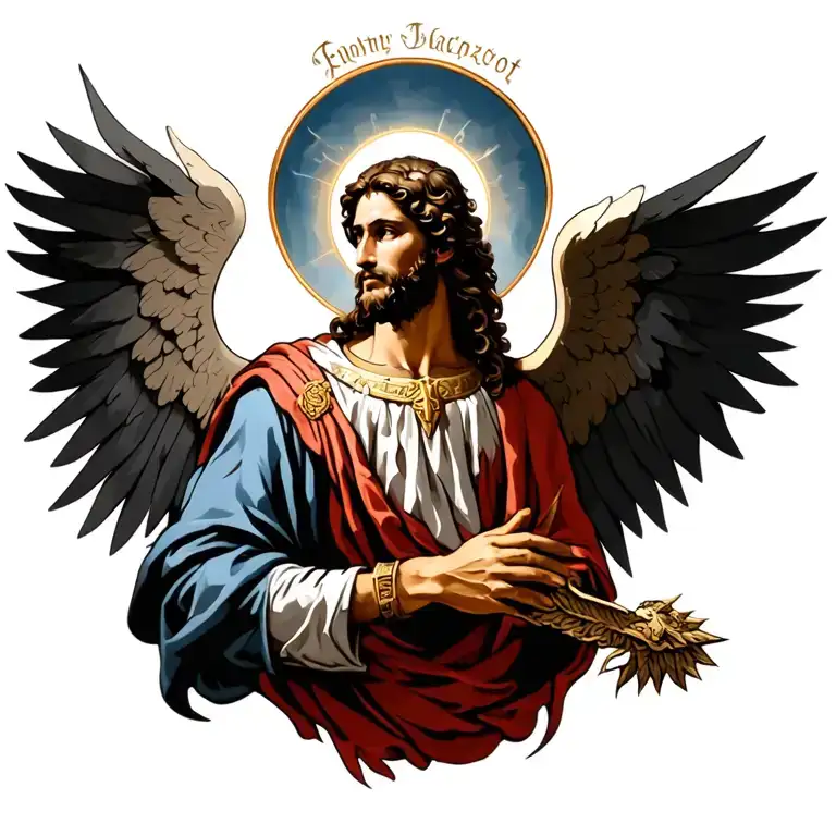 saint michael tattoo design idea