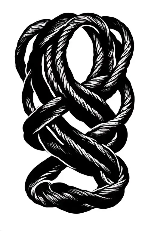 simple shibari knot tattoo design idea