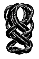 simple shibari knot tattoo design idea