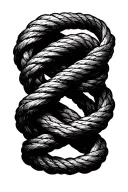 simple shibari knot tattoo design idea