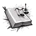 Bible Scripture Proverbs 31:8-9 mixing law and Christianity together tattoo design idea