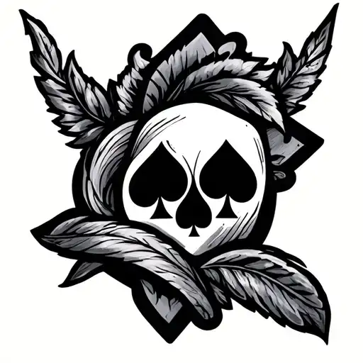 life is a gamble symbols tattoo design idea