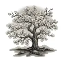 cherry blossom tree tattoo design idea
