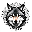 Wolf tattoo design idea