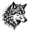 Wolf tattoo design idea