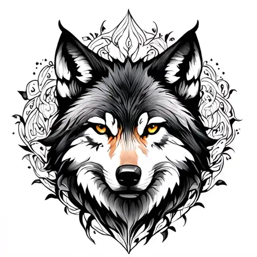 Wolf tattoo design idea