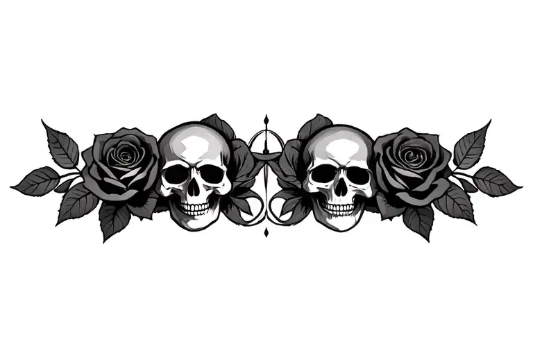 Skulls, roses and the Orisha Oya tattoo design idea