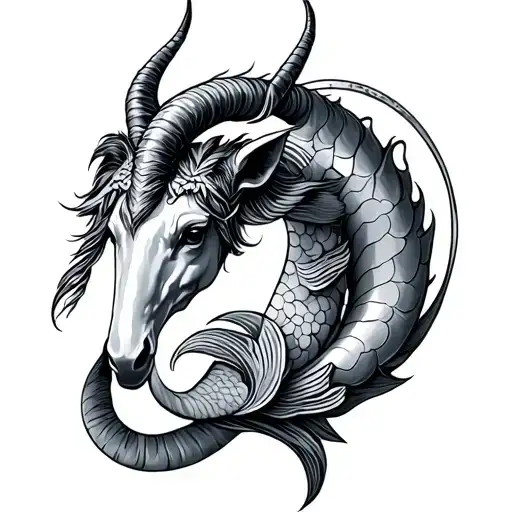 Sagittarius Capricorn and pisces tattoo design combining tattoo design idea
