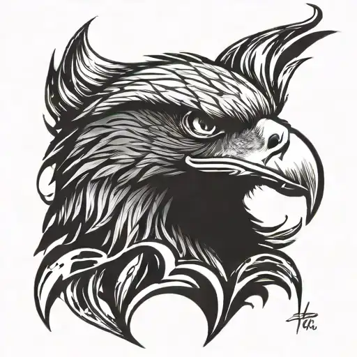 eagle eye, dark tattoo design idea