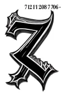 "7 1 2018 - 7 1 2006" text using Roman numerals tattoo design idea