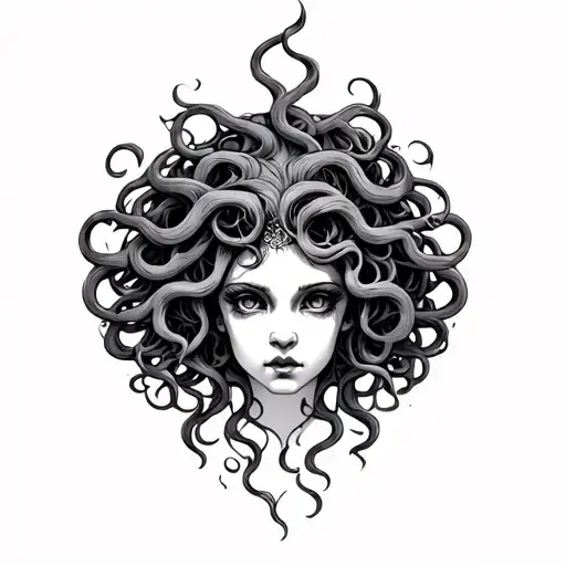 Gothic Medusa tattoo design idea
