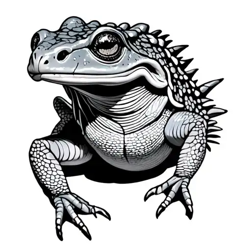 nasty horny toad tattoo design idea
