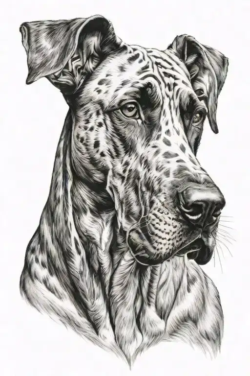 great Dane tattoo design idea