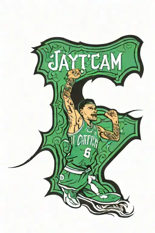 jayson tatum jersey tattoo design idea