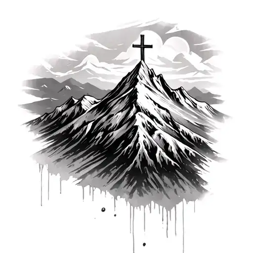 Christian Mountain tattoo design idea