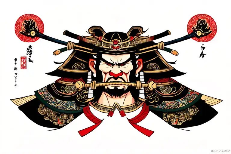 japanese samurai tattoo design idea