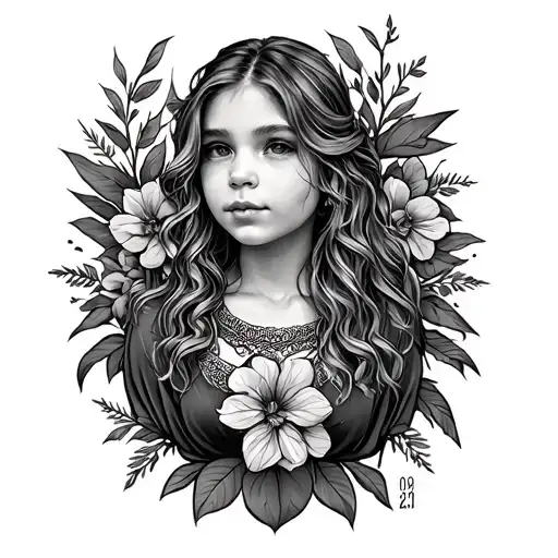 Birth Date 10 09 2024 Riley Anderson Dumas tattoo design idea