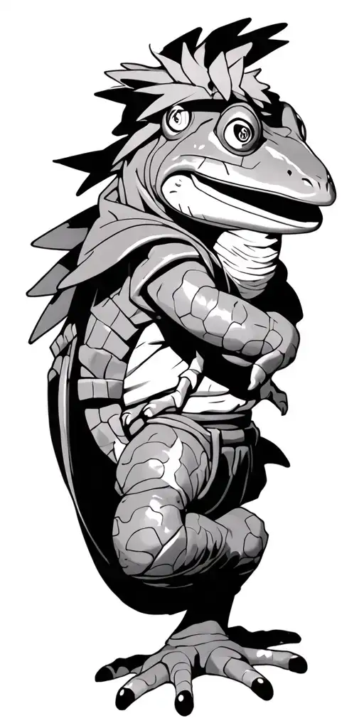 naruto on his frog gamabunta tattoo design idea