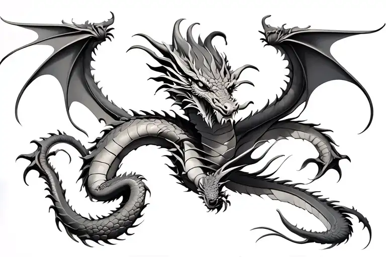 Dragon wrapped tattoo design idea