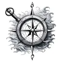Seafaring compass tattoo design idea