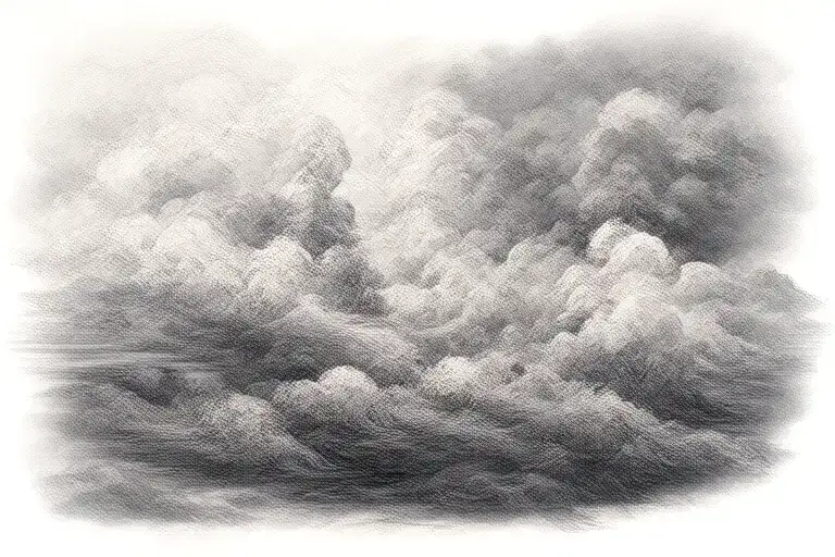 clouds in Japanese style tattoo tattoo design idea