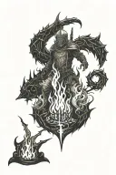 Dark souls bonfire tattoo design idea