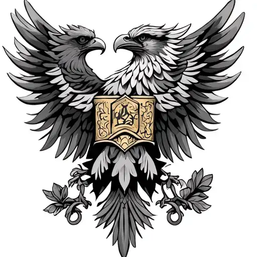 Serbian style double headed eagle tattoo design tattoo design idea
