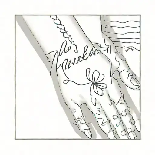 generate a colorfull tattoo design with name of Manish on women long hand, showing dedication, love, caring. tattoo design idea