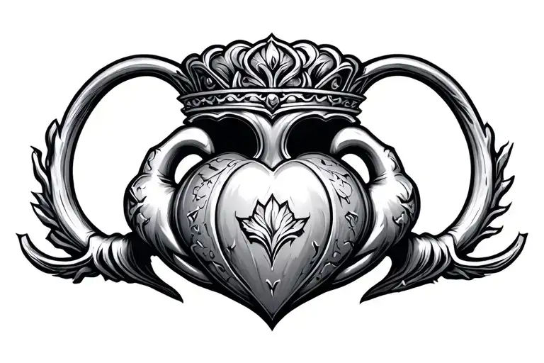 claddagh symbol tattoo design idea