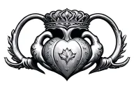 claddagh symbol tattoo design idea