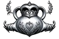 claddagh symbol tattoo design idea