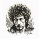 Bob Dylan tattoo design idea