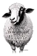1 in 99 sheep scripture 1st Corinthians 13 tattoo design idea