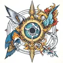 Sagittarius Gemini Pisces tattoo design idea