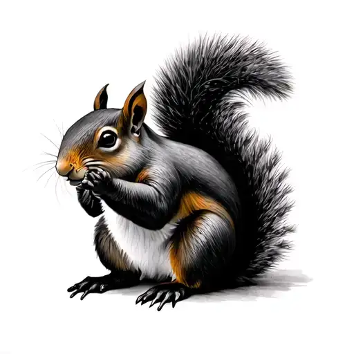 squirrel and st francis tattoo design idea