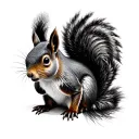 squirrel and st francis tattoo design idea