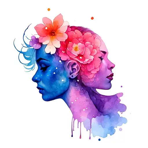 strong women adhd tattoo design idea
