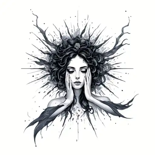 it doesn't even matter in the end , be in present moment, hold yourself up, have your aura tattoo design idea