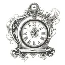 Dali clock melted clock tattoo design idea