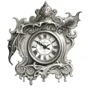 Dali clock melted clock tattoo design idea