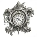 Dali clock melted clock tattoo design idea