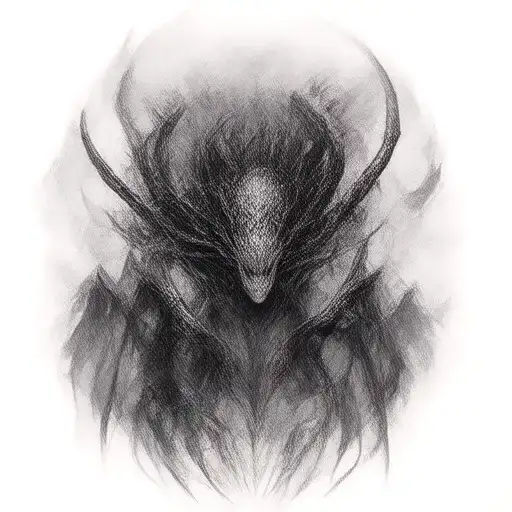 Daedric queen Arachne Spooky tattoo design idea