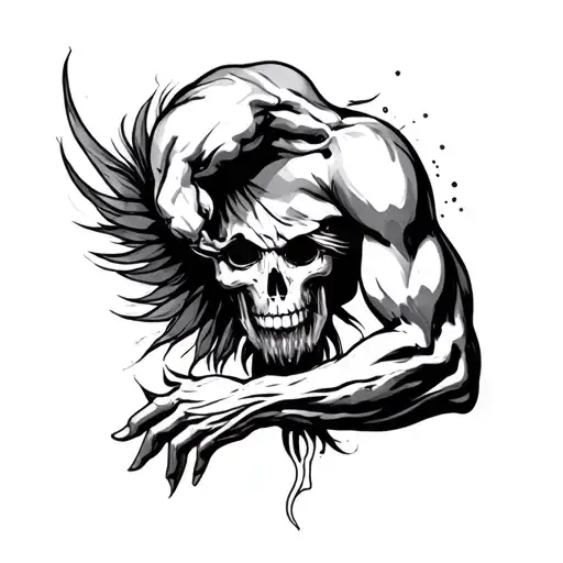 On Triceps tattoo design idea