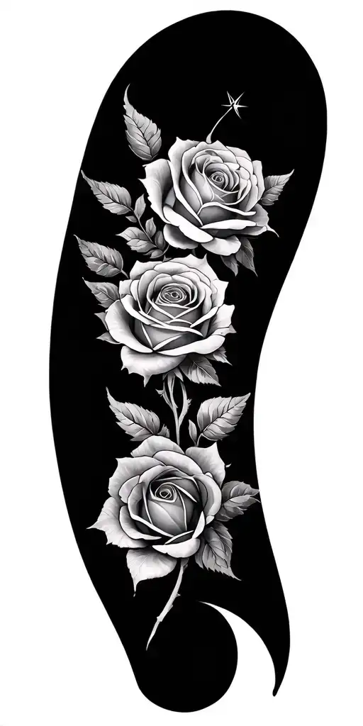Gemini twins, roses,compass tattoo design idea