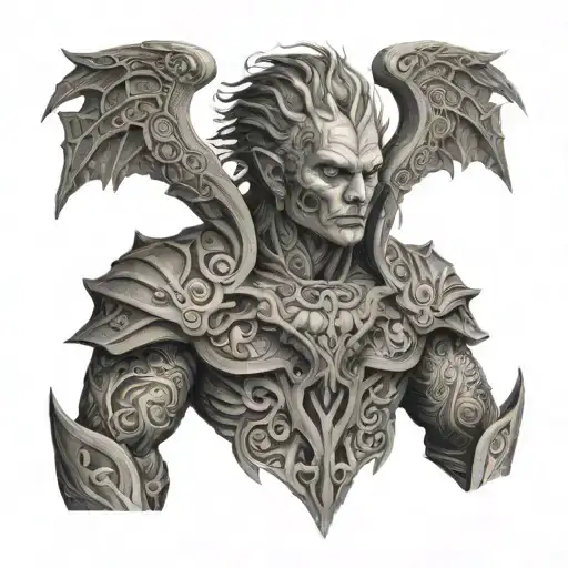 Dwennimmen transformation combined tattoo design idea