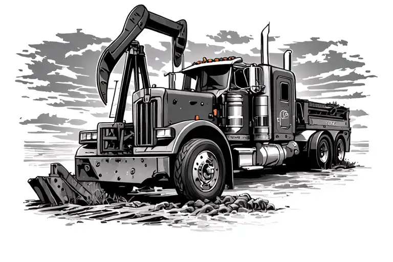 Texas oil pump jack tattoo design idea