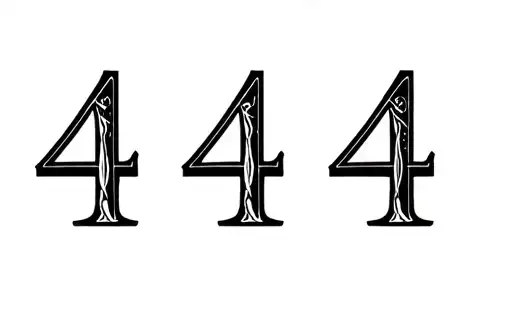 "444" tattoo design idea