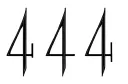 "444" tattoo design idea