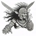 Aztec warrior tattoo design idea